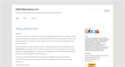 Desktop Screenshot of nascarpredict.com